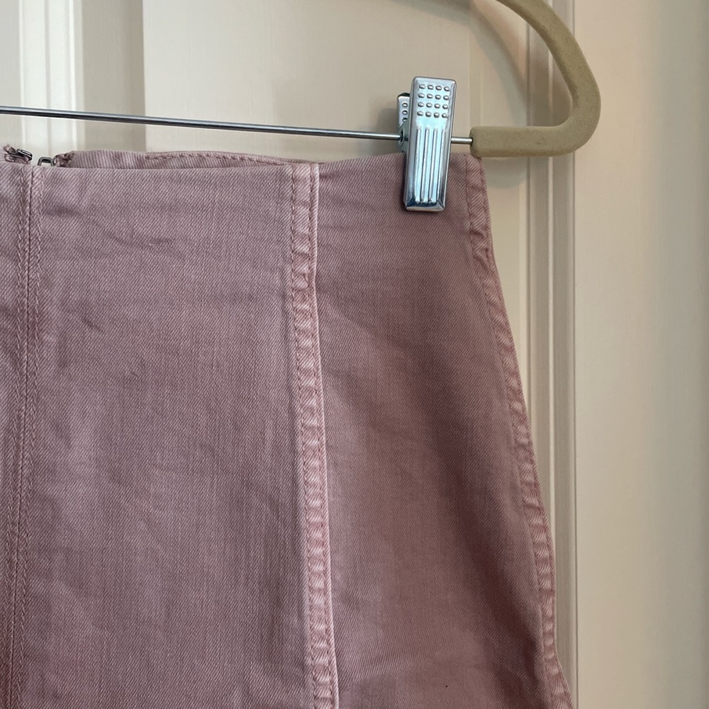 Lilac denim mini skirt